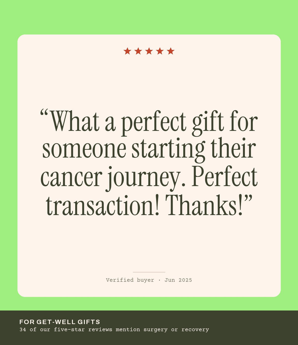 Verified buyer review