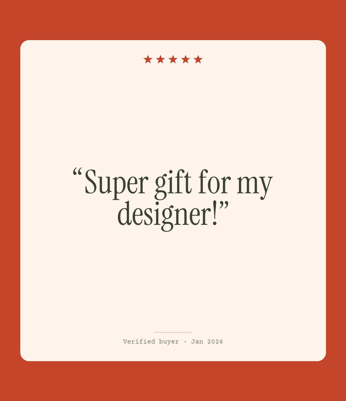 Verified buyer review