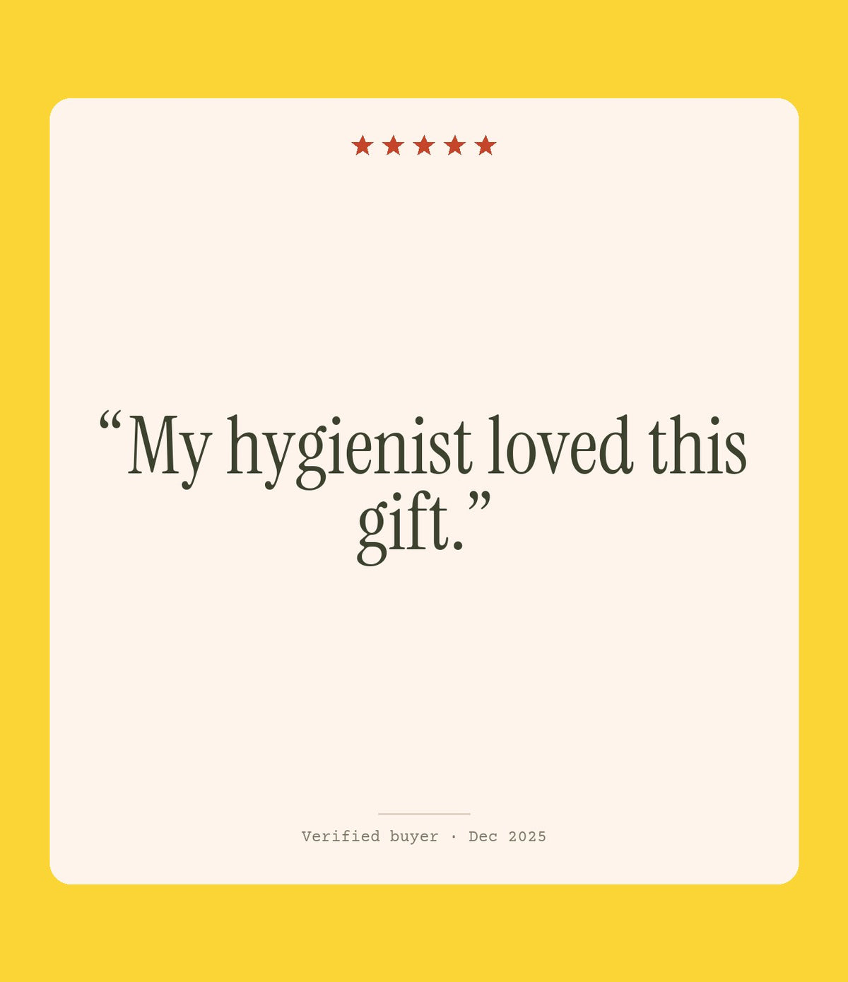 Verified buyer review
