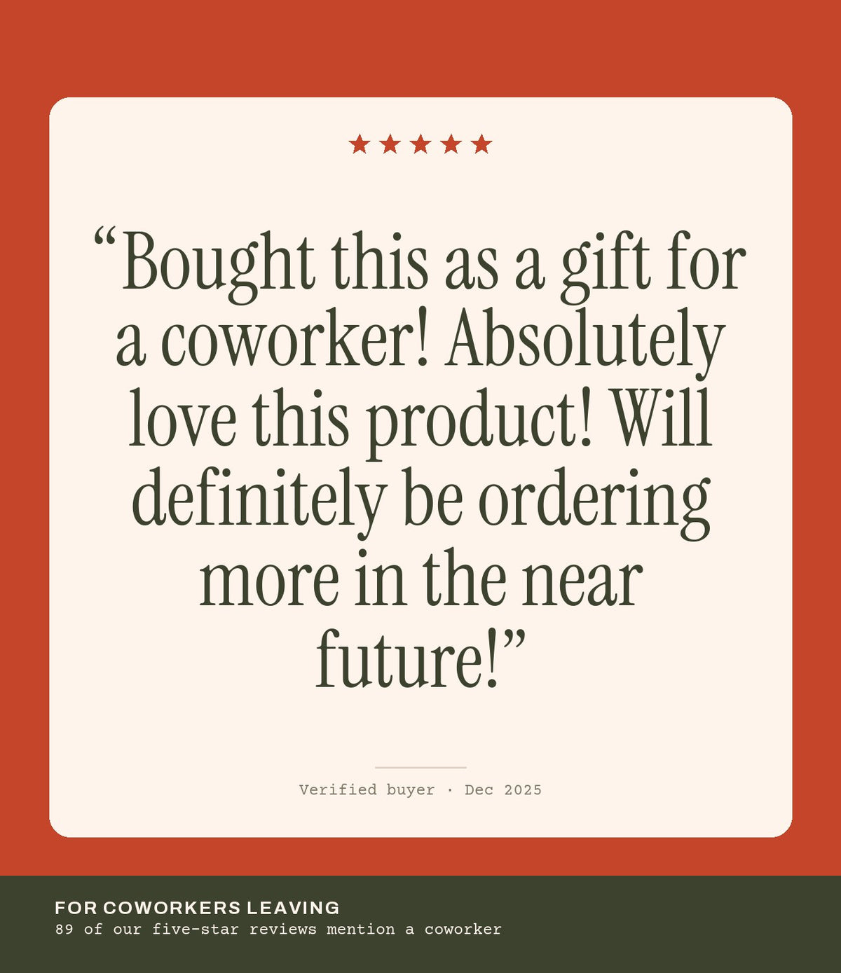 Verified buyer review