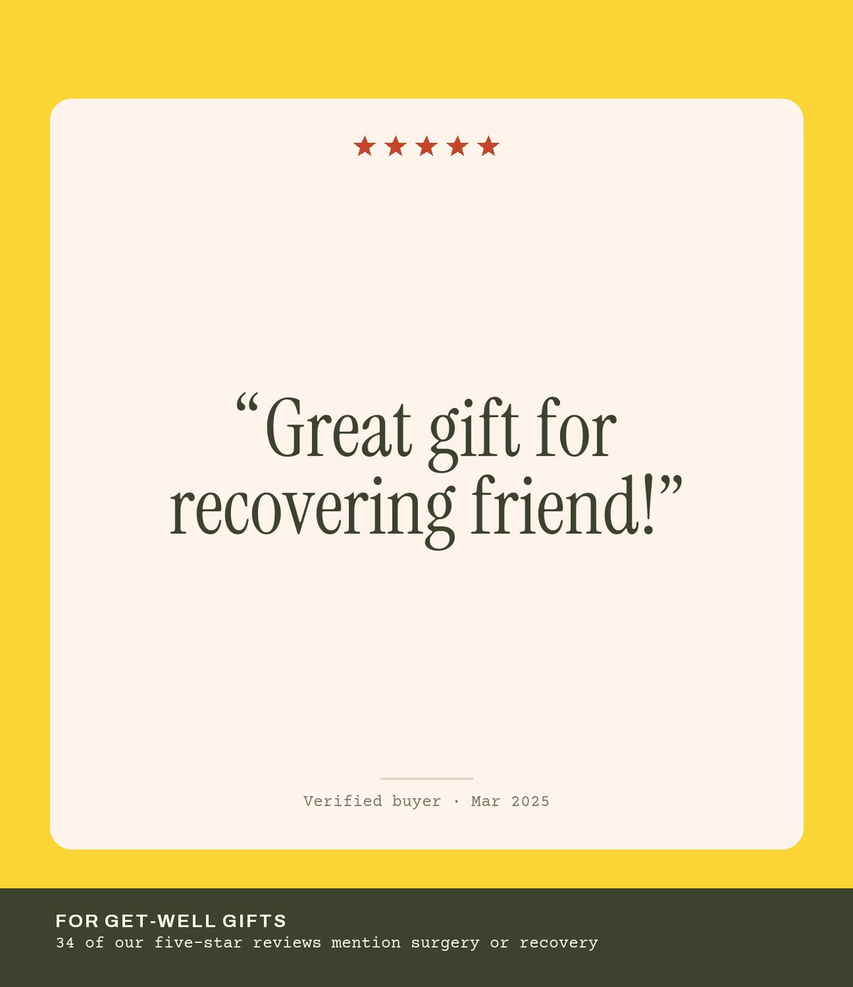 Verified buyer review