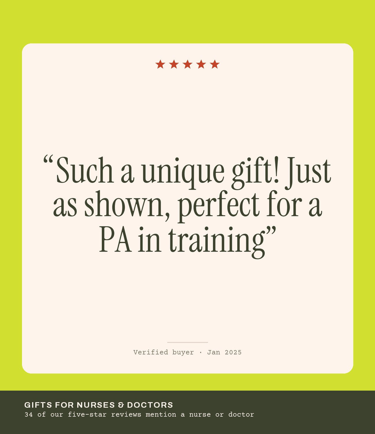 Verified buyer review