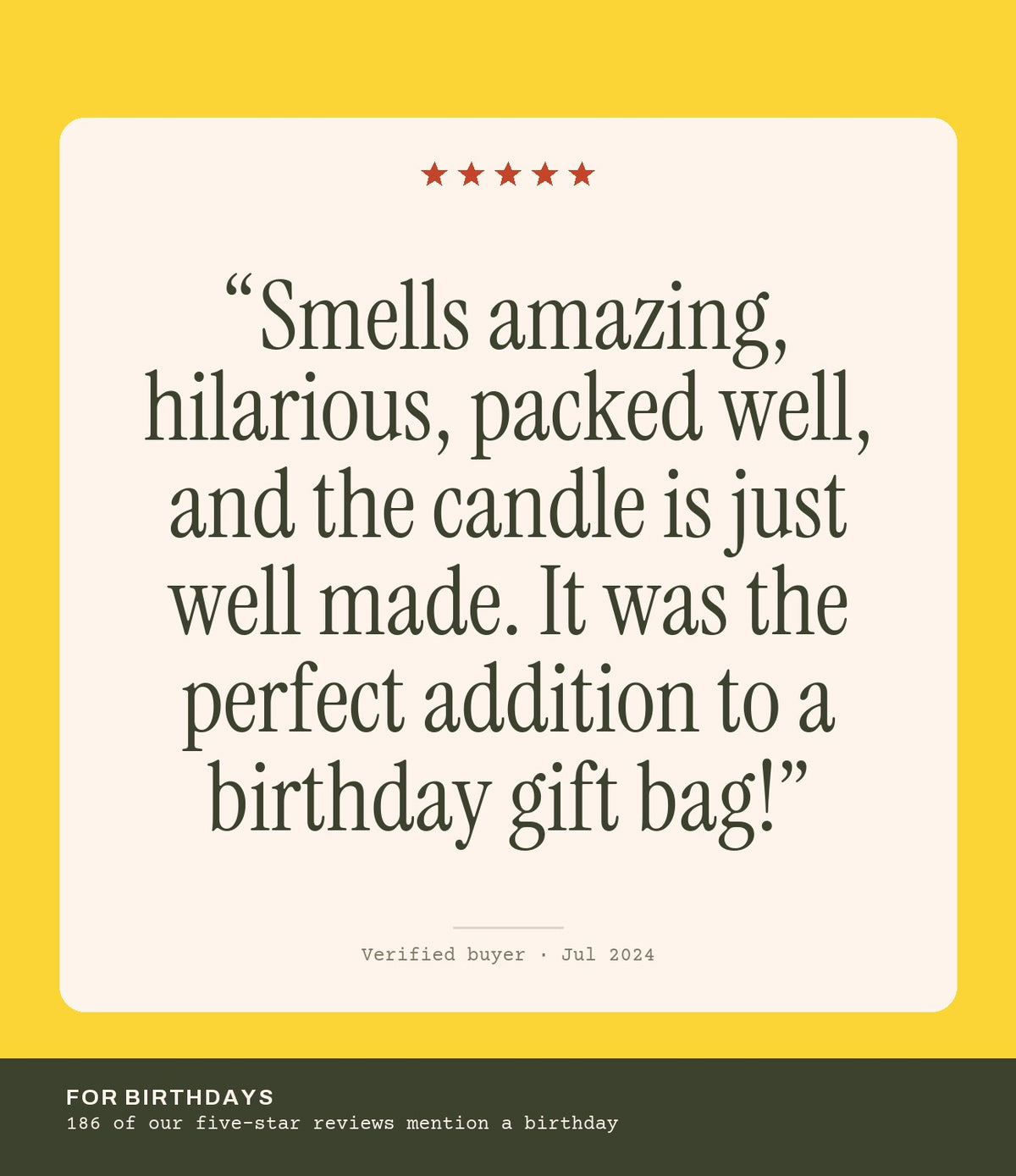 Verified buyer review