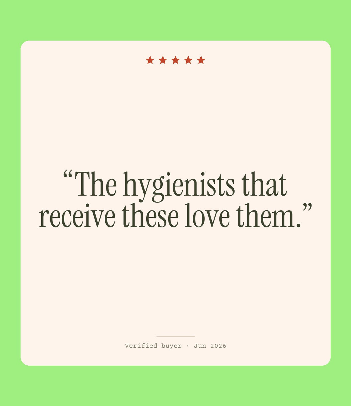Verified buyer review