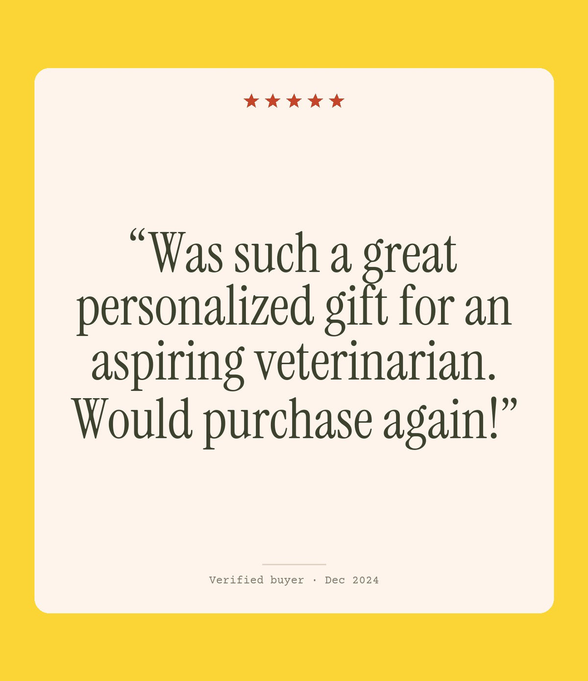 Verified buyer review