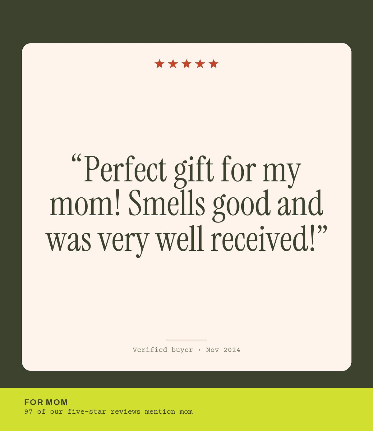 Verified buyer review