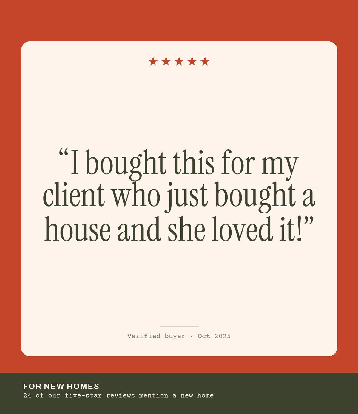 Verified buyer review