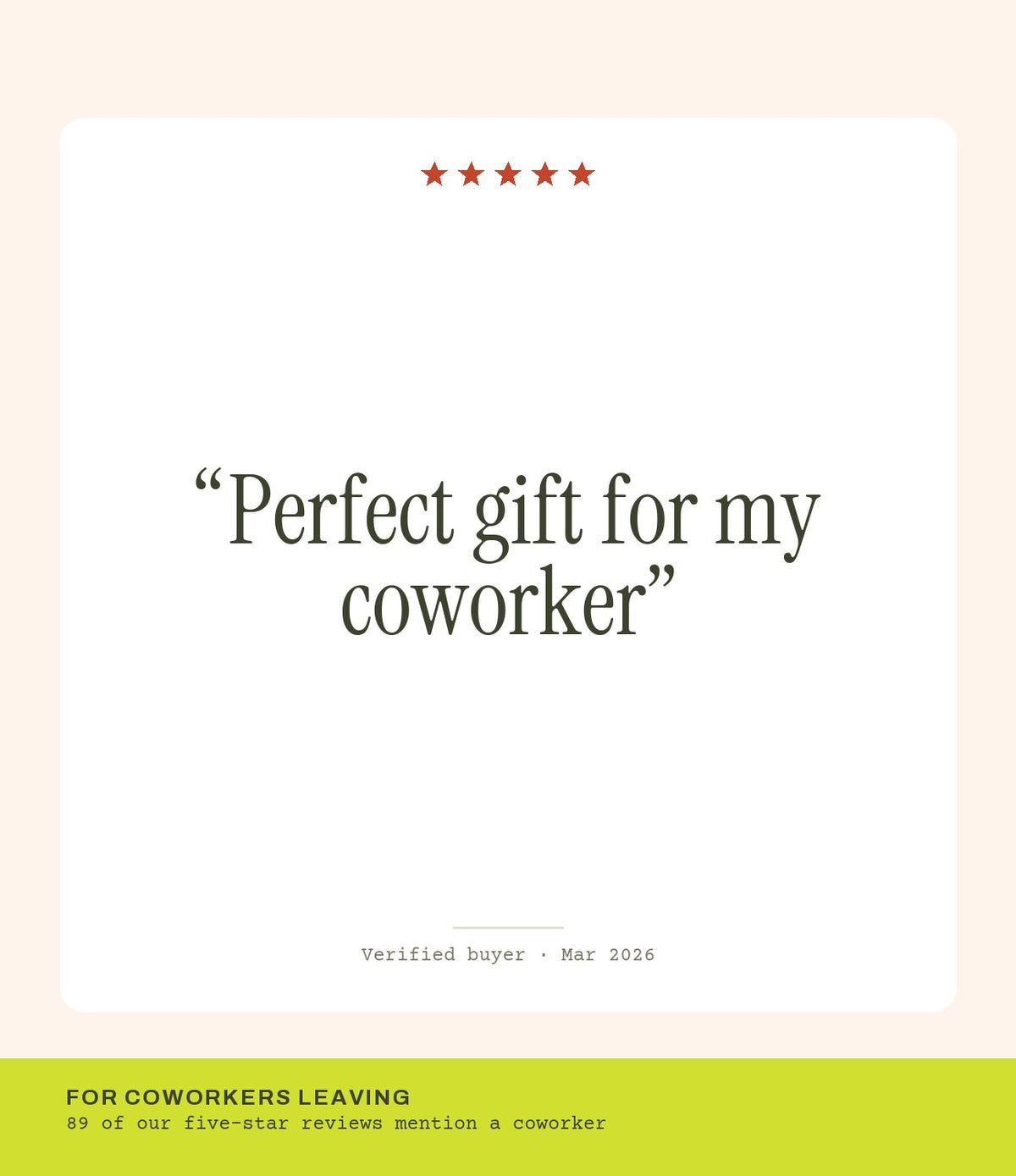 Verified buyer review