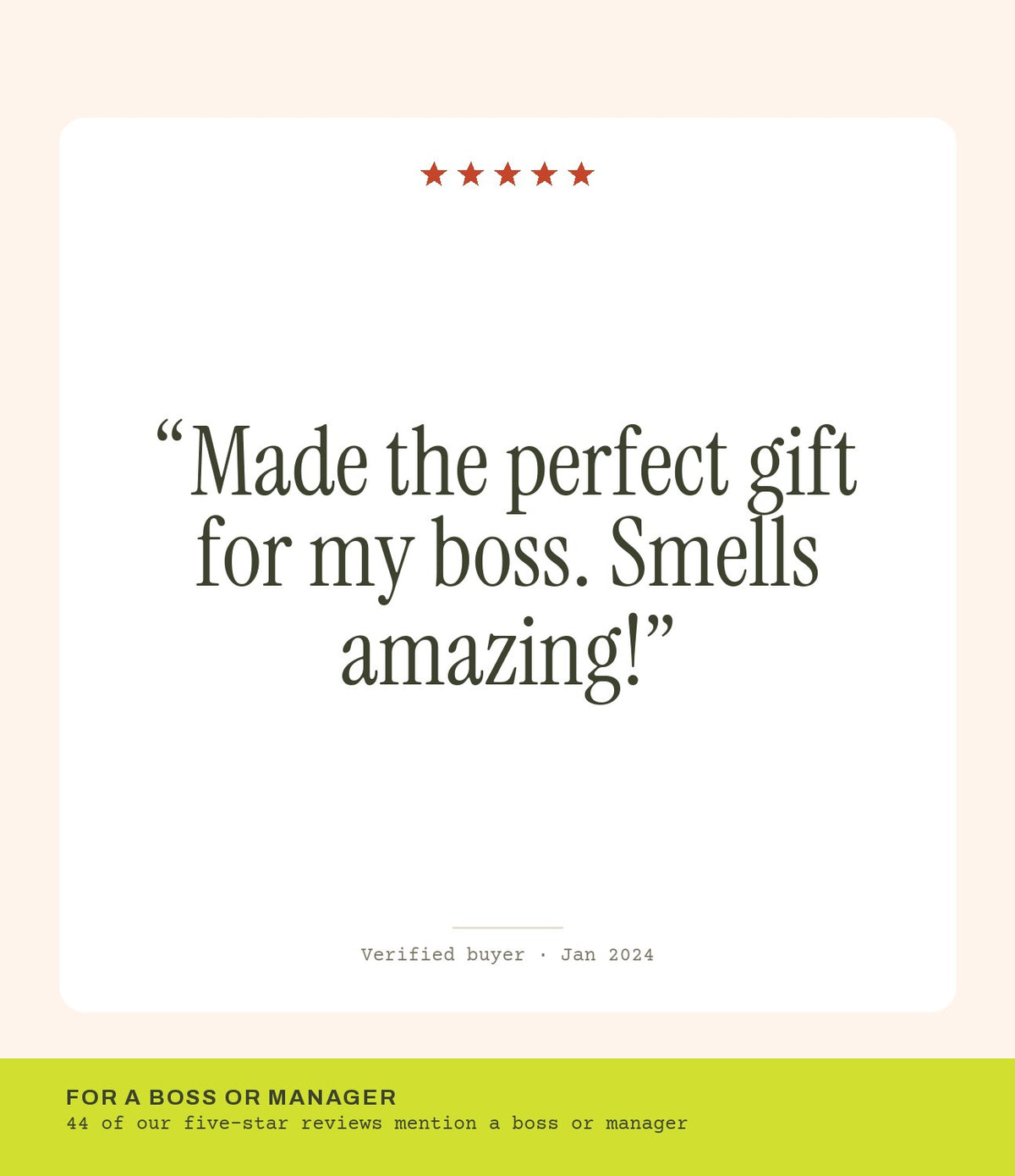 Verified buyer review