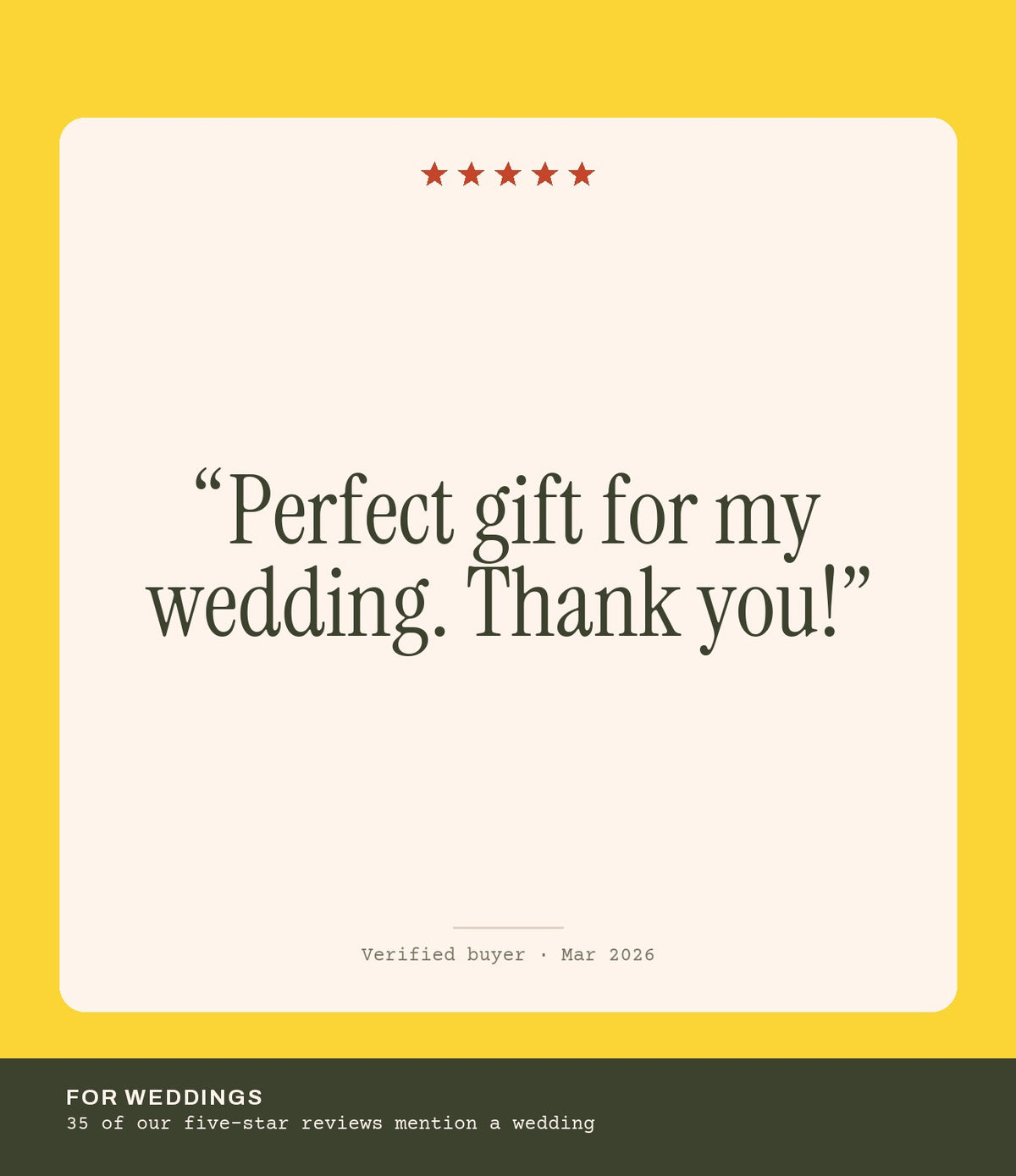 Verified buyer review