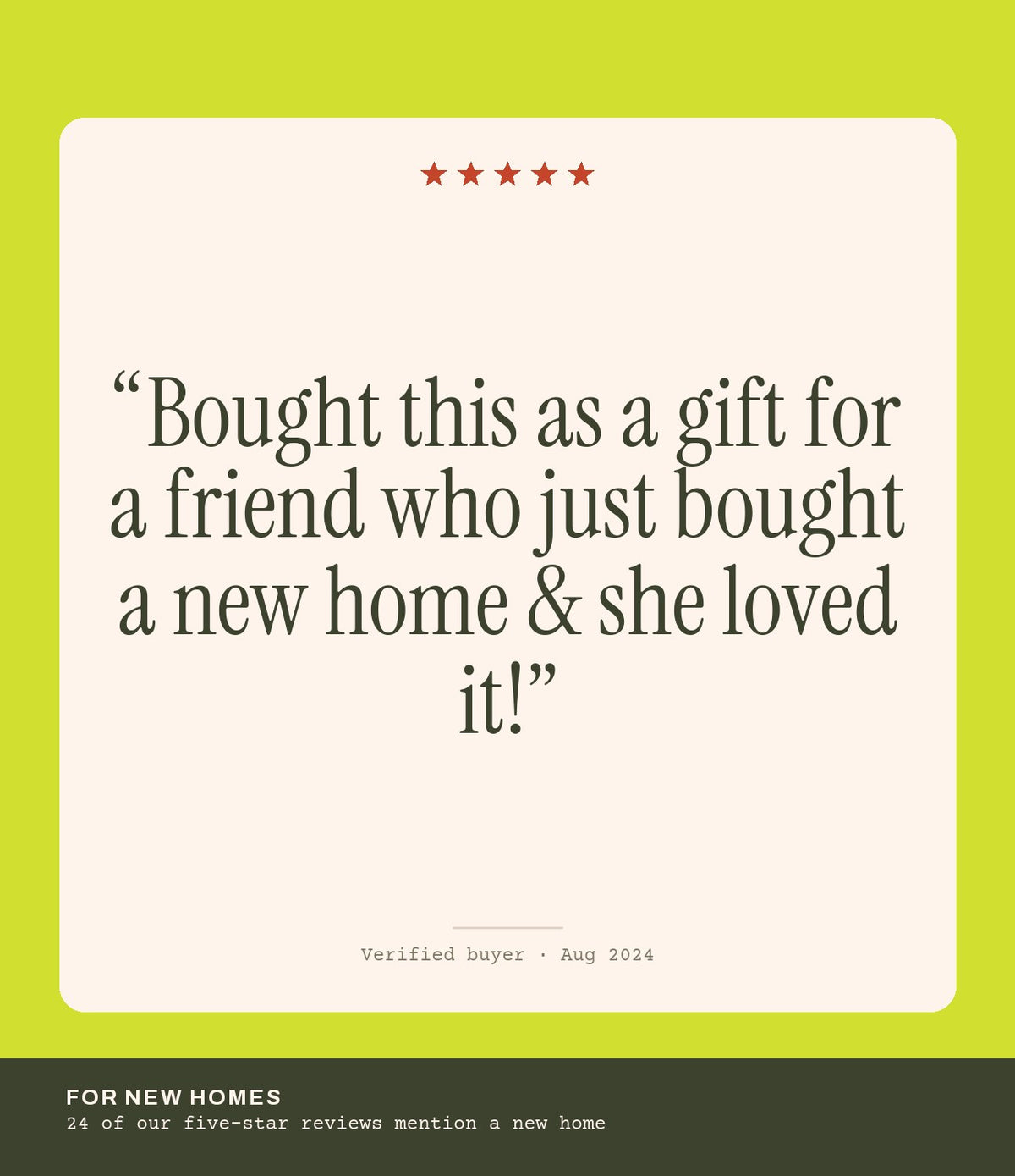 Verified buyer review