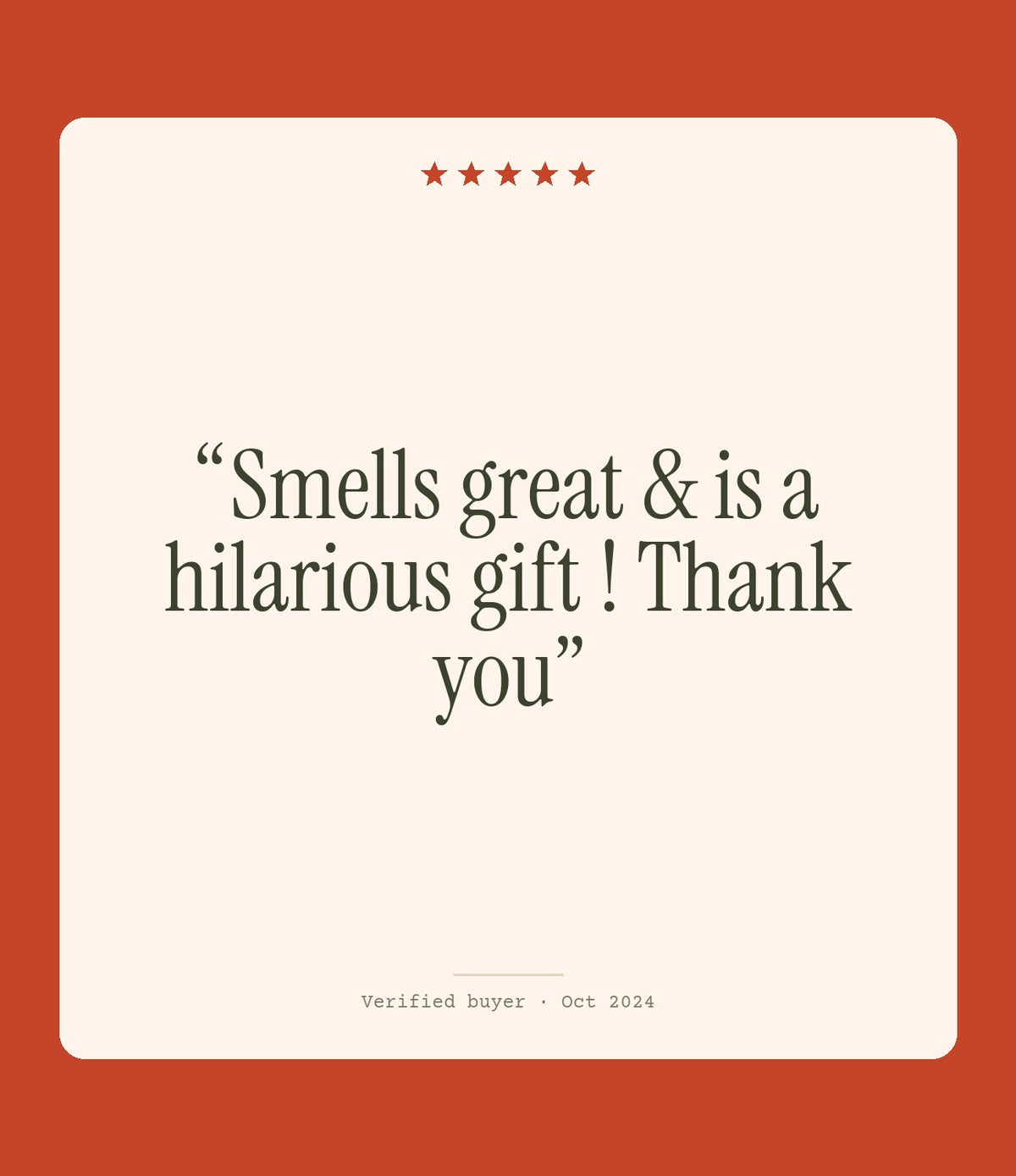 Verified buyer review