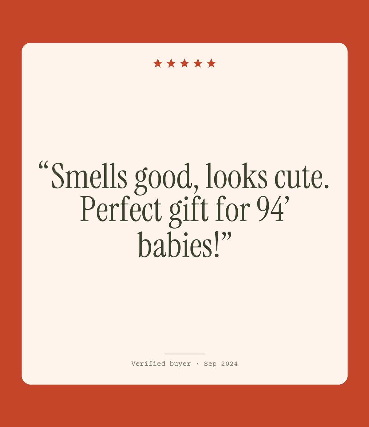 Verified buyer review