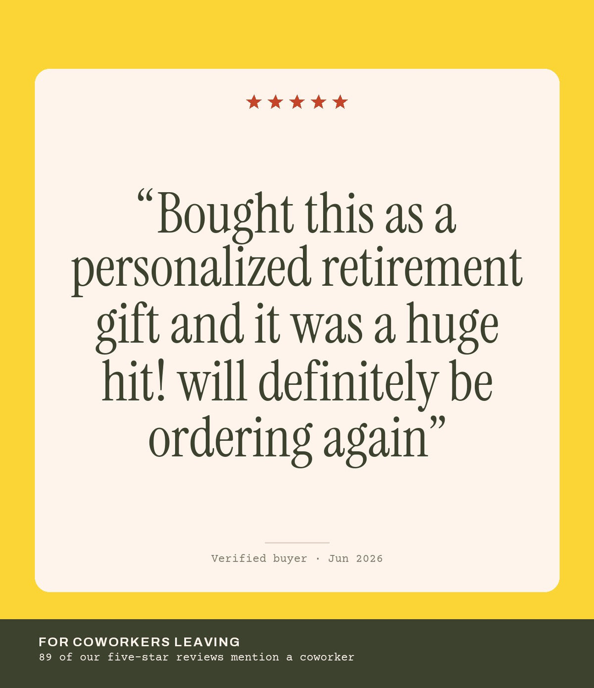 Verified buyer review
