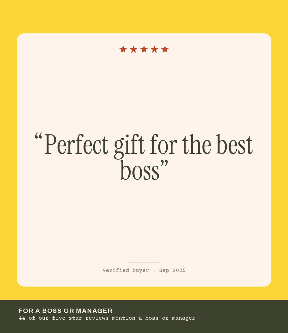 Verified buyer review