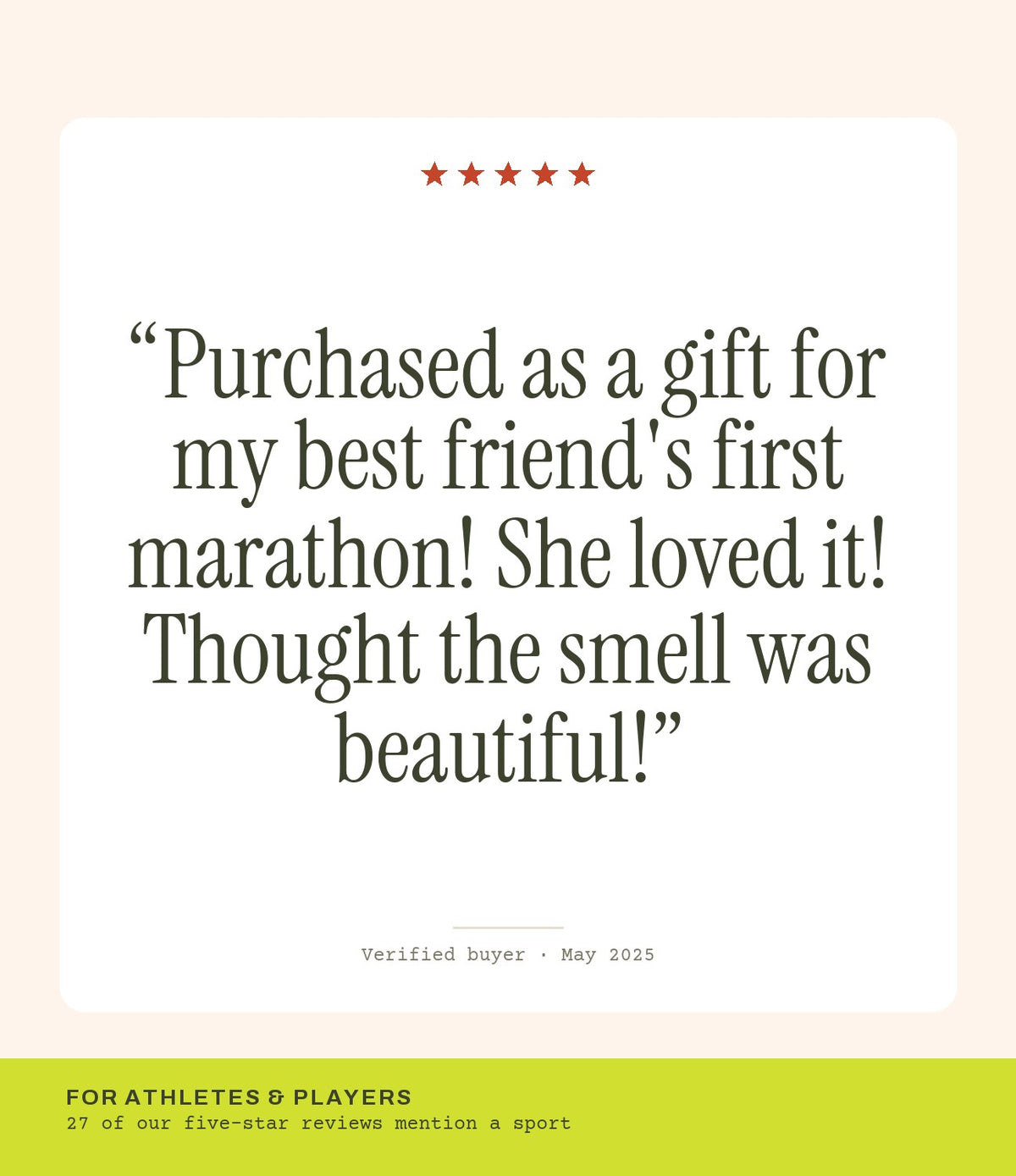 Verified buyer review
