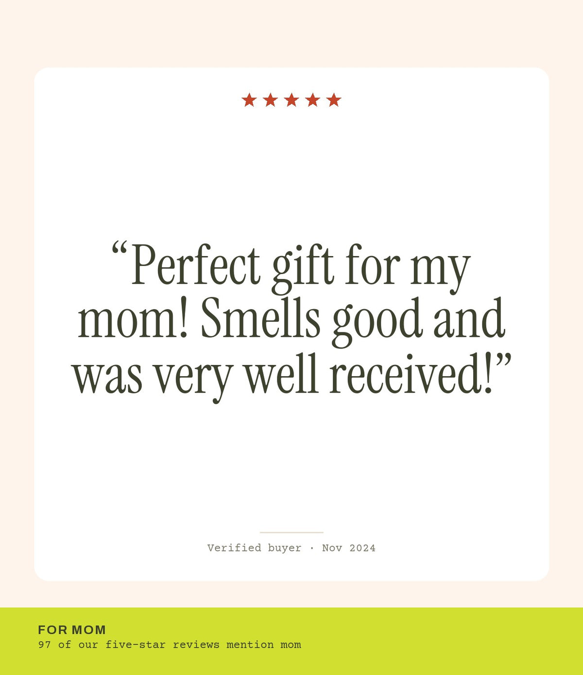 Verified buyer review