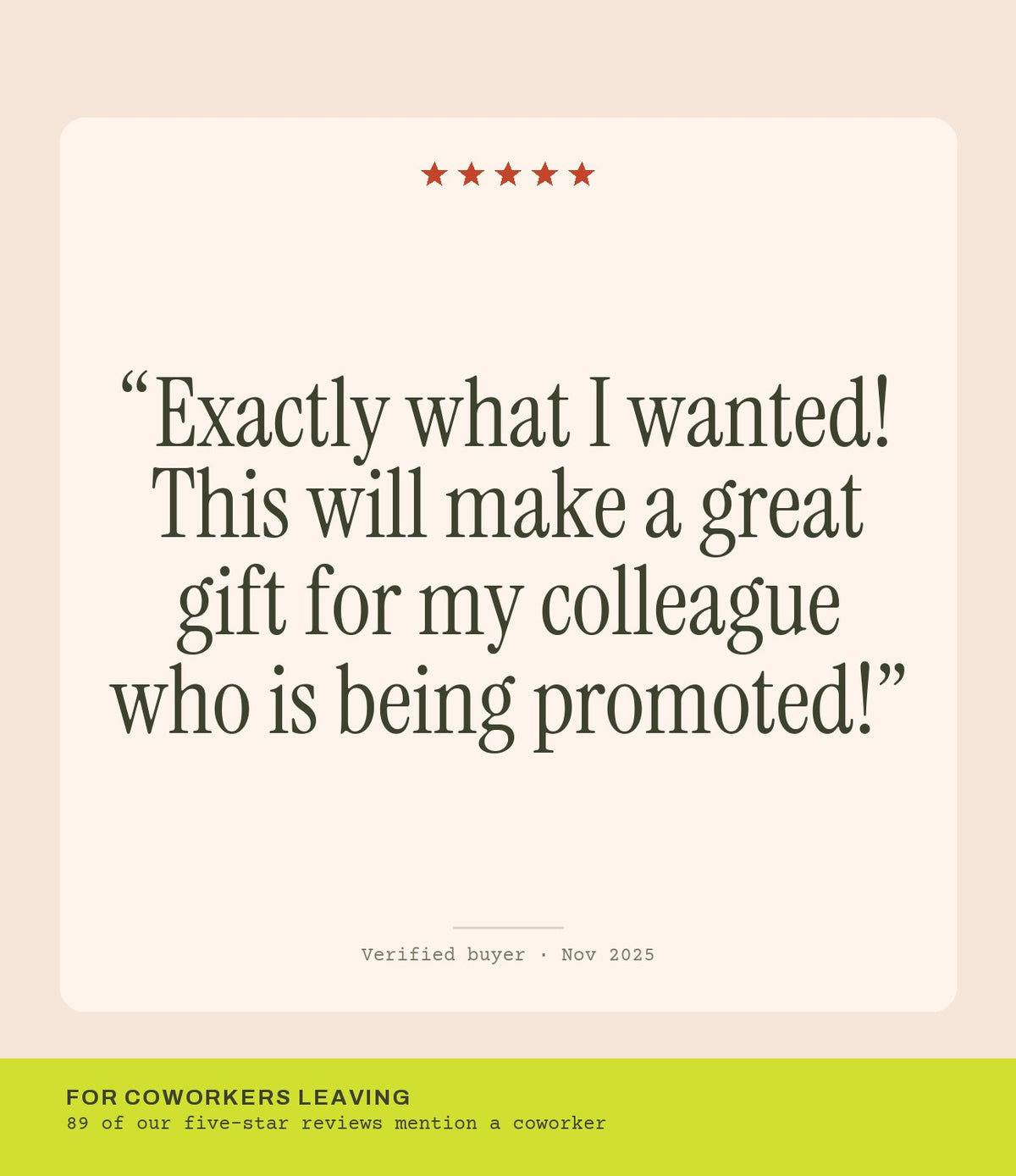 Verified buyer review