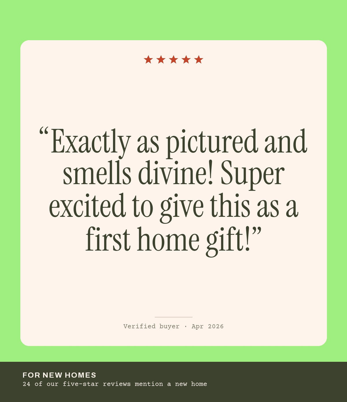 Verified buyer review