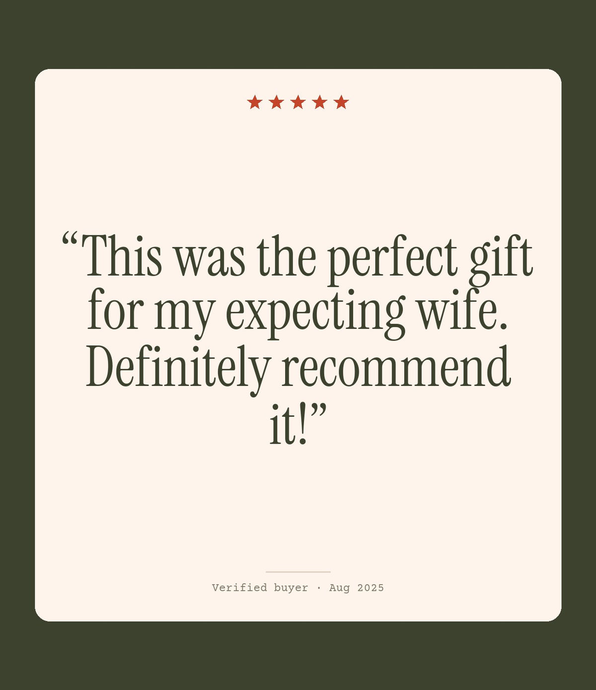 Verified buyer review
