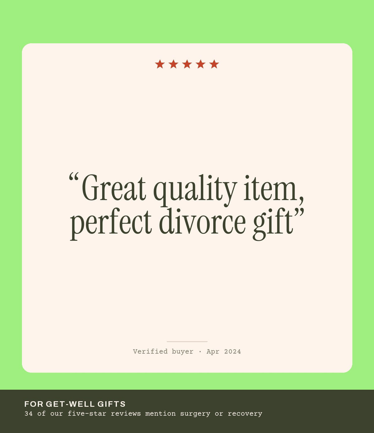 Verified buyer review