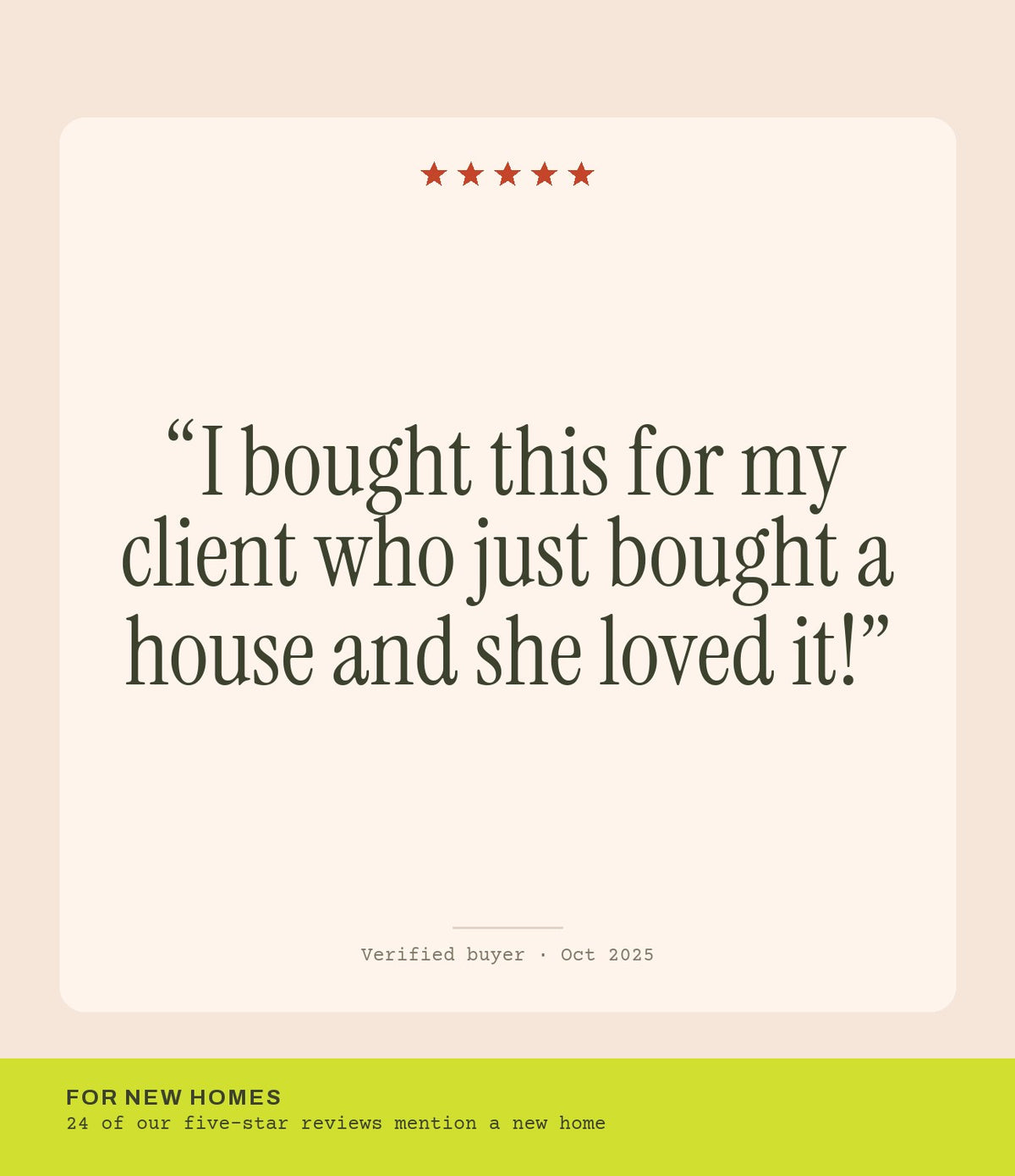 Verified buyer review