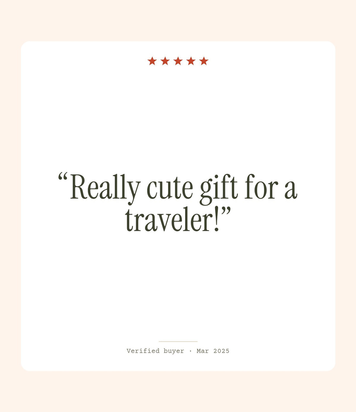 Verified buyer review