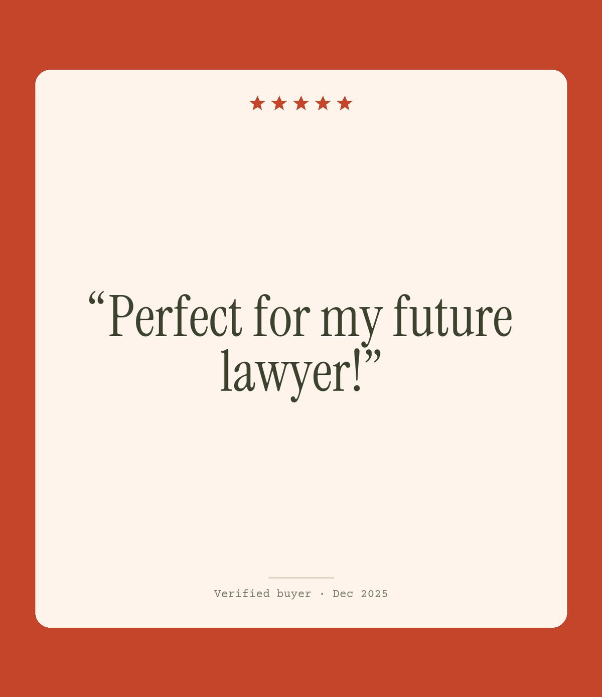 Verified buyer review