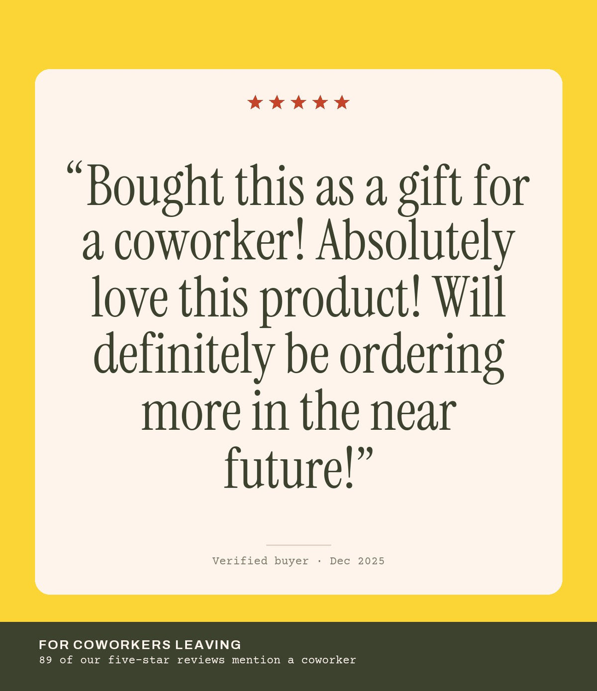 Verified buyer review