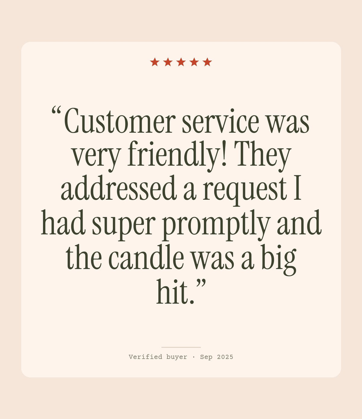 Verified buyer review