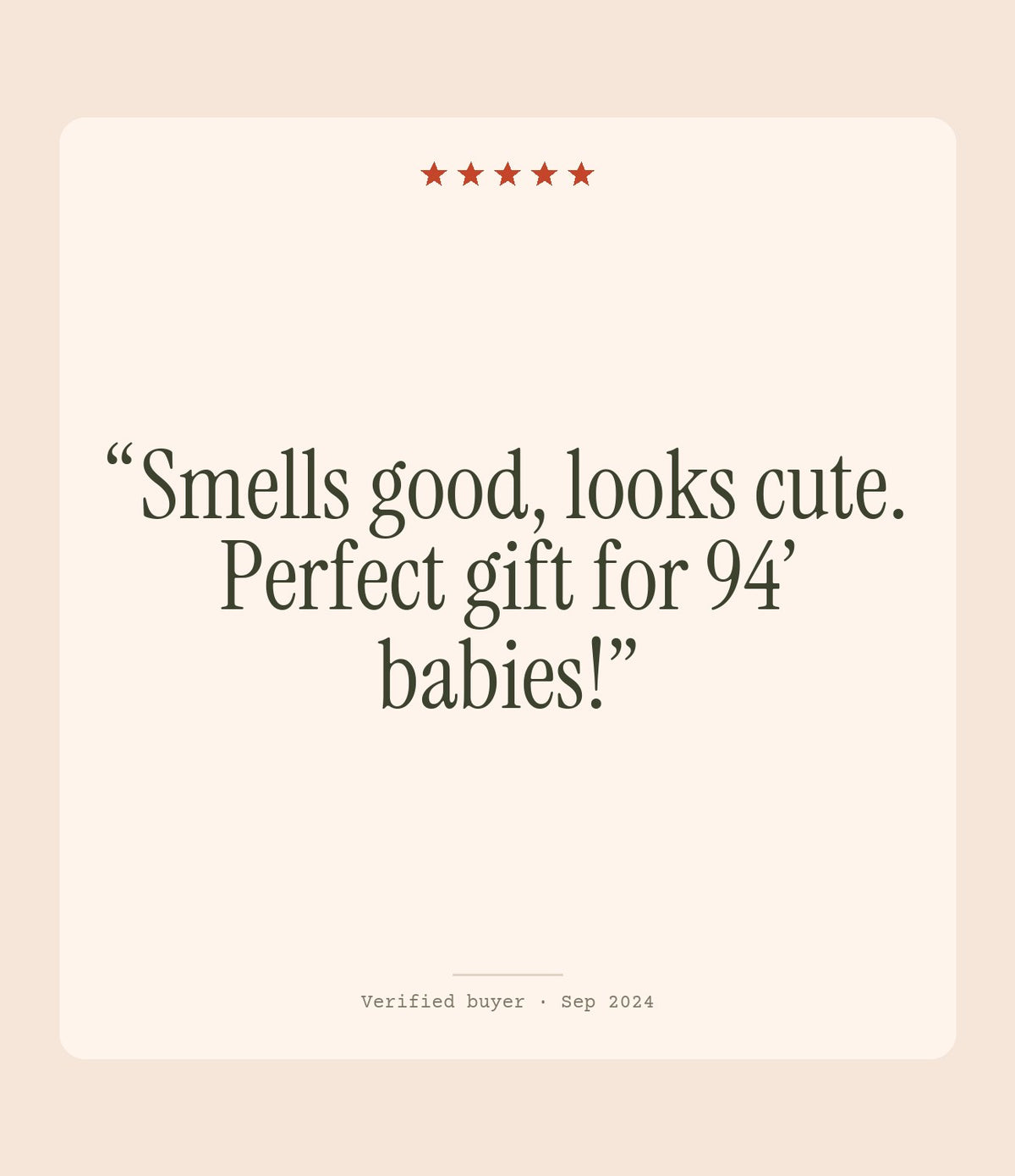 Verified buyer review