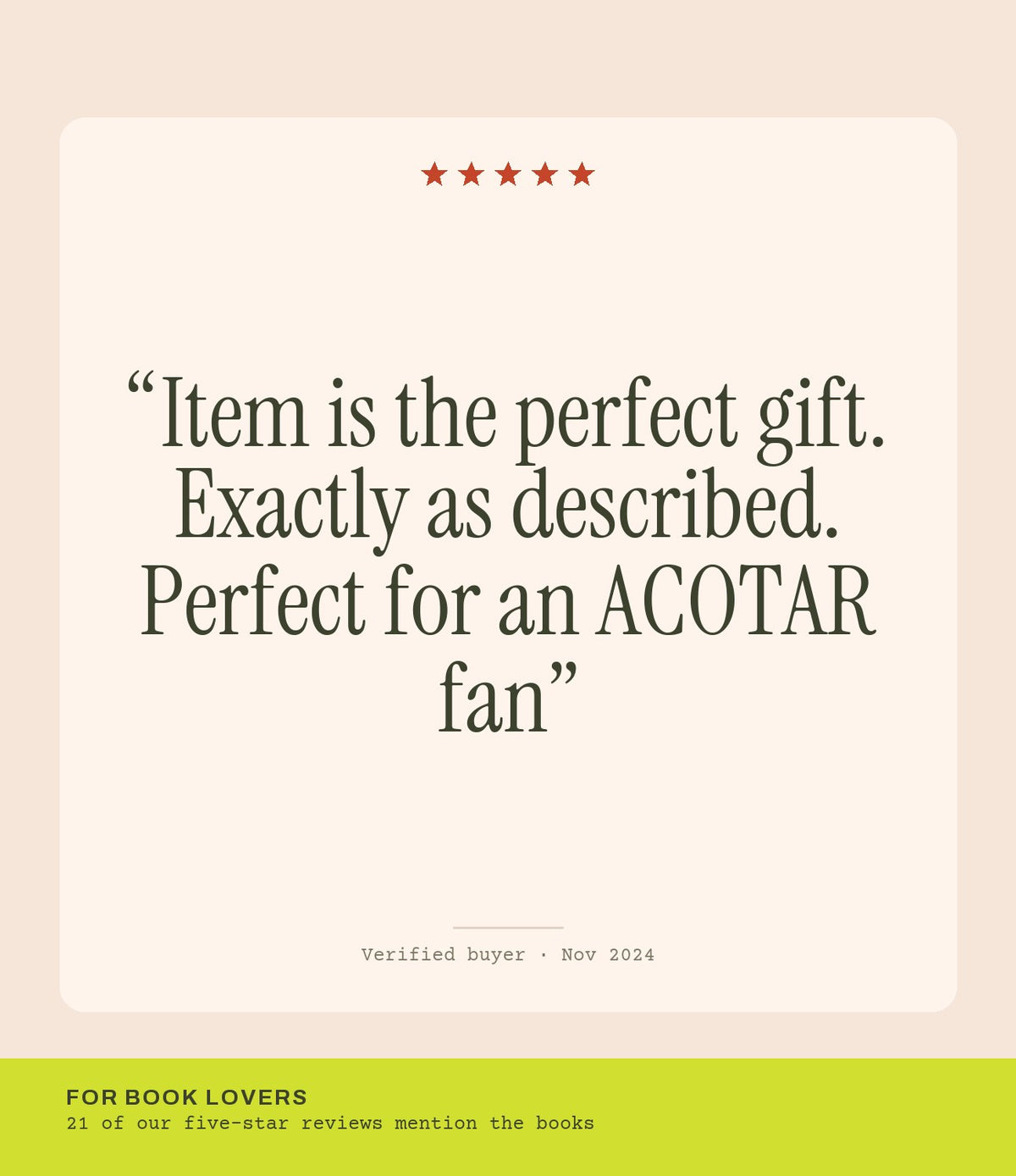 Verified buyer review