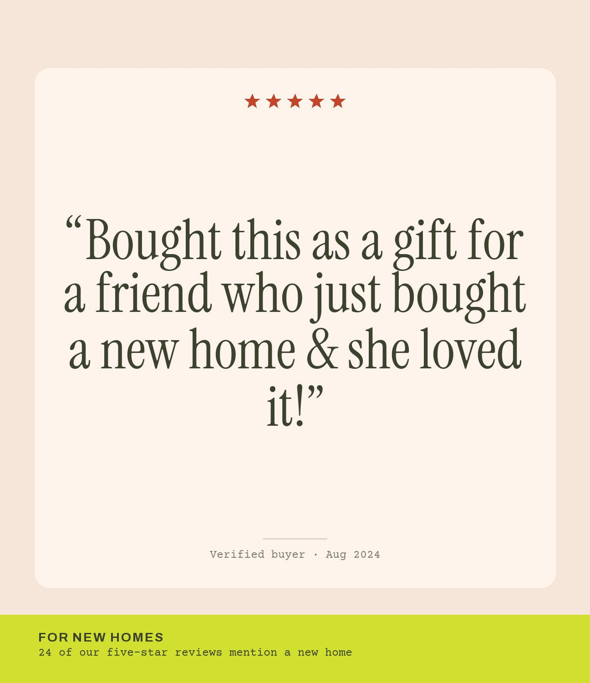 Verified buyer review