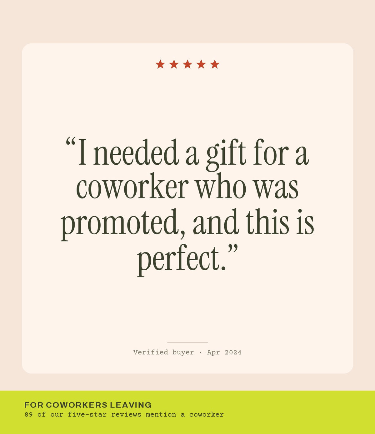 Verified buyer review