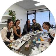 The James Wax team at a candle workshop